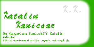 katalin kanicsar business card